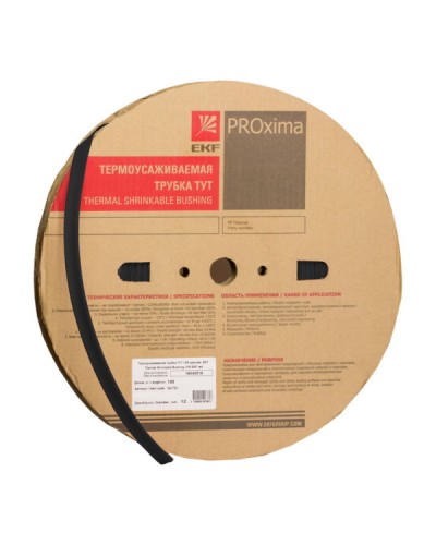 Трубка термоусаживаемая ТУТ 6/3 черная (100м) EKF (tut-6-b) в Березниках Аксессуары для кабель-канала Pintop.ru
