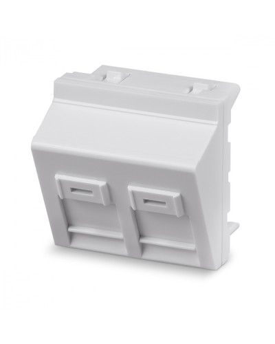 Вставка 45x45 (Mosaic) для 2 модулей формата Keystone Jack, угловая Cabeus (FP-A-45-2M) в Березниках Модули Keystone Pintop.ru