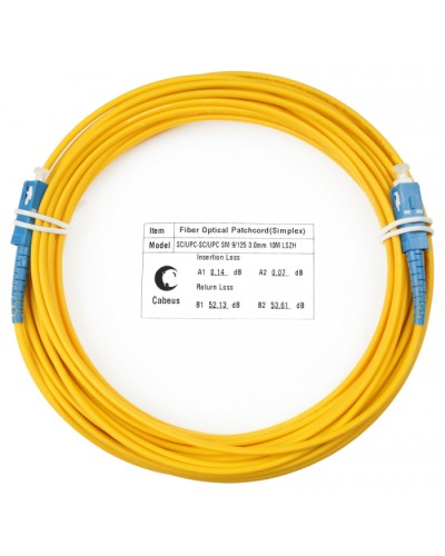 Шнур оптический simplex SC-SC 9/125 sm 20м LSZH Cabeus FOP(s)-9-SC-SC-20m в Березниках Патч-корды оптические Pintop.ru