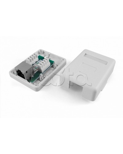 Розетка компьютерная RJ-45(8P8C) Hyperline SB1-1-8P8C-C5e-SH-WH в Березниках Розетки компьютерные и телефонные Pintop.ru