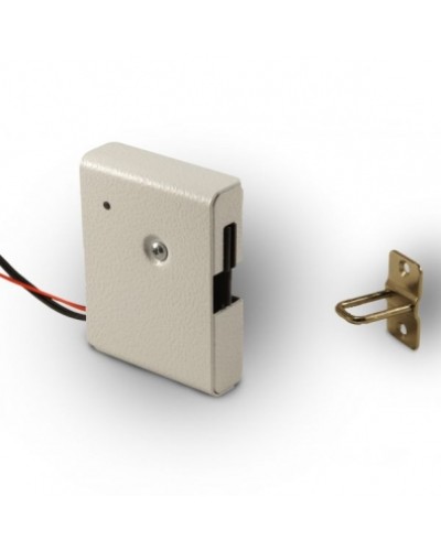 Замок электромеханический с толкателем и датчиком положения двери Promix-SM308.10.1 (белый) в Березниках Электромеханические замки Pintop.ru