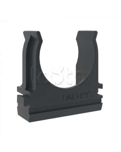 Держатель с защелкой D=25 (Черный) DKC (51025N) в Березниках Держатели, клипсы, скобы Pintop.ru