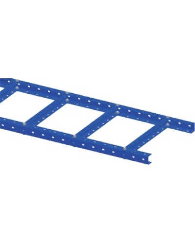 Лоток лестничный, прямая секция шириной 500 мм, сталь, 2.5 метра, серый LANMASTER LAN-LTS500-GY в Березниках Кабельные лотки Pintop.ru