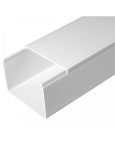 Кабель-канал белый 2-й замок в п/э 80х60 (8 м/уп) Промрукав (PR03.0058) в Березниках Кабель-канал Pintop.ru