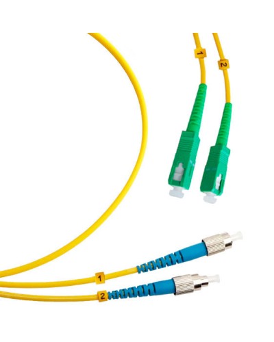 Шнур оптический duplex SC/APC-FC/UPC 9/125 sm 25м LSZH Cabeus FOP(d)-9-SC/APC-FC/UPC-25m в Березниках Патч-корды оптические Pintop.ru