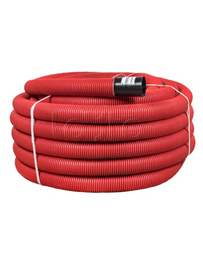 Труба гофр. двустенная ПНД/ПНД гибкая с протяжкой d90 мм (50 м) красная EKF-Plast (tg2st-90-50m) в Березниках Труба гофрированная Pintop.ru