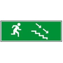 Табло ВИСТЛ Молния-220-РИП "Выход вправо вниз по лестнице"