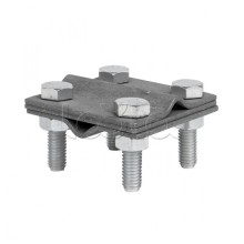 Зажим крестовидный прут-прут (3 пластины 57x57мм) HZ EKF PROxima (lp-55758)