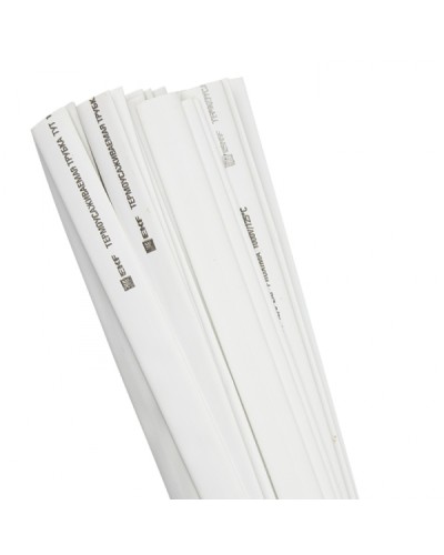 Термоусаживаемая трубка ТУТ нг 12/6 белая в отрезках по 1м EKF PROxima (tut-12-w-1m) в Березниках Аксессуары для кабель-канала Pintop.ru