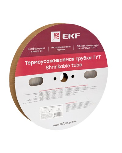 Термоусаживаемая трубка ТУТ 4/2 прозрачная рулон EKF PROxima (tut-4-tr) в Березниках Аксессуары для кабель-канала Pintop.ru