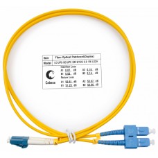Шнур оптический duplex LC-SC 9/125 SM 1 м LSZH Cabeus FOP(d)-9-LC-SC-1M