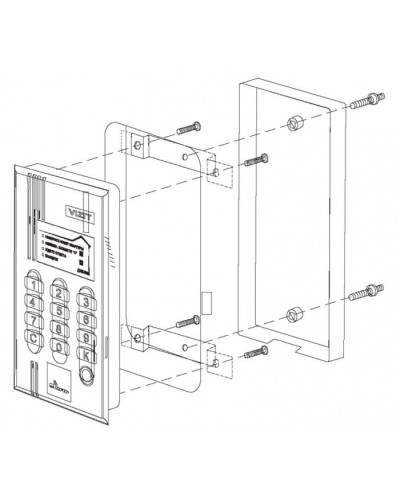 Комплект монтажный для блока вызова БВД-M200 Vizit МК-T40 в Березниках Аксессуары для многоабонентных систем Pintop.ru