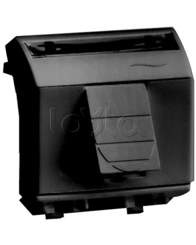 Компьютерная розетка RJ-45, кат.6A 8P8C, Hyperline, Dual IDC: 110&Krone Brava, черн., 2мод DKC 77679N в Березниках Розетки компьютерные и телефонные Pintop.ru