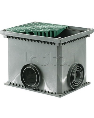 Колодец переходной смотровой 335х240х255 с крышкой для двустенных труб DKC 025002 в Березниках Повороты, муфты, тройники Pintop.ru