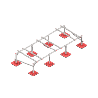 Опорная конструкция для установки оборудования TECHNORAPTOR FOOT 3000х1200 тип 1 КМ-профиль (KM-TR-F-SSEI-3000-1200-1)