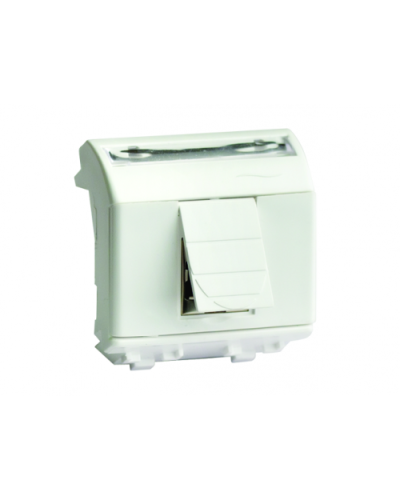 Розетка USB 2.0, со шторкой, белый RAL 9010, 1 разъем, 2М, BRAVA DKC 76202B в Березниках Аксессуары для стоек и шкафов Pintop.ru