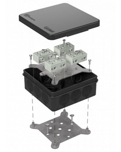 Коробка огнестойкая для о/п двухкомпонентная 60-0303-9005-FR6.0-4-8-Р Е15-Е60 100х100х40 Промрукав (60-0303-9005-FR6.0-4-8-Р) в Березниках Огнестойкие кабельные линии Pintop.ru