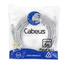 Шнур коммутационный Cabeus PC-UTP-RJ45-Cat.5e-10m