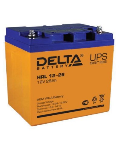 Аккумулятор свинцово-кислотный Delta HRL АКБ 12 - 26 в Березниках Электротехническое оборудование Pintop.ru