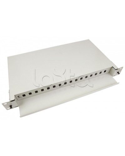 Бокс оптический 19, 1U на 16 SC/2xLC портов Cabeus ODF-19-16-SC в Березниках Кросс оптический Pintop.ru