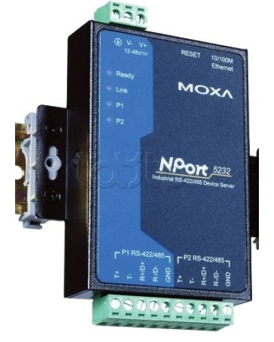 Сервер 2-портовый RS-422/485 в Ethernet Moxa NPort 5232-T в Березниках Дополнительное оборудование для ОПС Pintop.ru