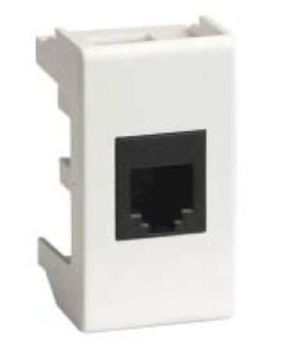 Компьютерная розетка RJ-45, кат.5Е, неэкранированная 8P8C, Hyperline, Dual IDC, белый RAL 9010, DKC 45048 в Березниках Розетки компьютерные и телефонные Pintop.ru