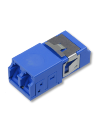 Оптический адаптер OS2, дуплекс LC, без фланцев, со шторками, синий Eurolan (36A-S2-2L-11BU) в Березниках Проходные адаптеры и розетки оптические Pintop.ru