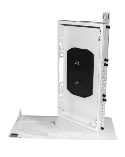 Бокс оптический универсальный 19, от 8 до 24 портов (SC, duplex LC, ST, FC), со сплайс пластиной, без пигтейлов и проходных адаптеров Hyperline FO-19R-1U-3xSLT-W140H42-24UN-GY в Березниках Кросс оптический Pintop.ru