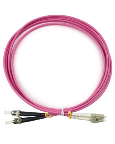 Шнур оптический duplex LC-ST 50/125 mm OM4 2м LSZH Cabeus FOP-50-OM4-LC-ST-2m в Березниках Патч-корды оптические Pintop.ru