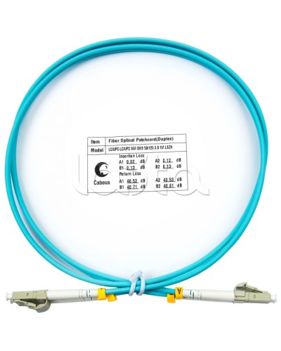 Патч-корд волоконно-оптический MM 50/125 duplex LC-LC LSZH (1м) Cabeus FOP-50-LC-LC-1m в Березниках Патч-корды оптические Pintop.ru