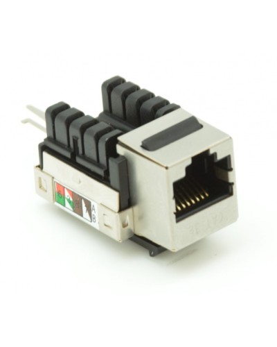 Модуль-вставка типа Keystone, Кат.5e (Класс D), 100МГц, RJ45/8P8C, 110/KRONE, T568A/B, экранированный, металлик, уп-ка 10шт. NETLAN EC-UKJ-SD2-MT-10 в Березниках Коннекторы Pintop.ru