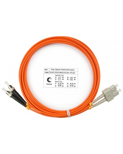 Шнур оптический duplex SC-ST 62,5/125 mm 3м LSZH Cabeus FOP-62-SC-ST-3m в Березниках Патч-корды оптические Pintop.ru