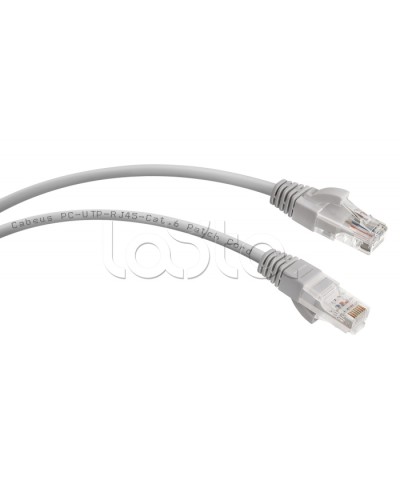 Патч-корд UTP, категория 6, 10 м, неэкранированный, серый Cabeus PC-UTP-RJ45-Cat.6-10m в Березниках Патчкорды (медные) Pintop.ru