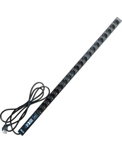 Блок розеток вертикальный 20xSchuko, 250V, 16A, шнур 3 метра, вилка Schuko TWT TWT-PDV-20GS-GP в Березниках Блоки розеток Pintop.ru