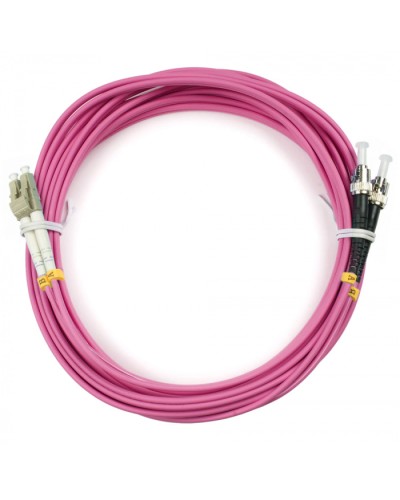 Шнур оптический duplex LC-ST 50/125 mm OM4 15м LSZH Cabeus FOP-50-OM4-LC-ST-15m в Березниках Патч-корды оптические Pintop.ru