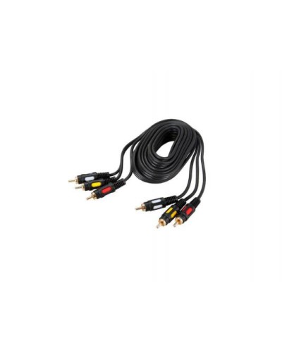 Шнур 3 RCA Plug - 3 RCA Plug 1.5 м GOLD (10шт/уп) REXANT 17-0212 в Березниках Патч-корды и пигтейлы Pintop.ru