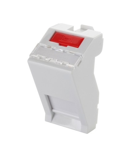 Адаптер 45 × 22,5 мм для 1 модуля Keystone, наклонный, белый Eurolan (16B-45-05WT) в Березниках Модули Keystone Pintop.ru