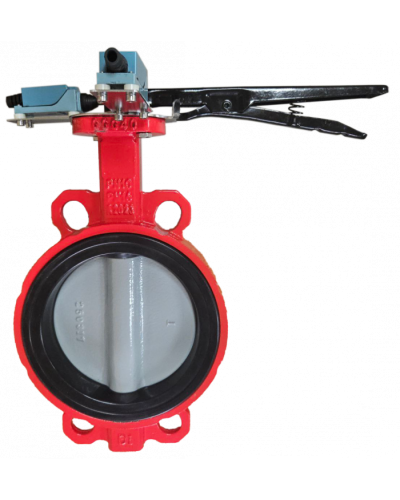 Затвор дисковый межфланцевый Зт100/1.6-УФ.УХЛ4-Аква-Гефест с рукояткой в Березниках Затворы дисковые Pintop.ru