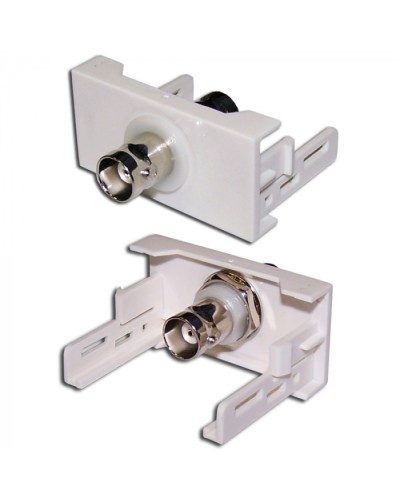 Вставка Mosaic 22.5x45 с BNC-адаптером BC-009, белая LANMASTER (LAN-WA-LP-BNC-WH) в Березниках Коннекторы и разъемы Pintop.ru