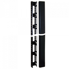 Кабельный органайзер вертикальный, 42U, металл, 2 шт., черный TWT (TWT-CBB-ORG42U)