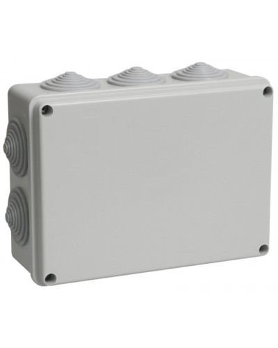 Коробка КМ41243 распаячная для о/п (RAL7035, 10 гермовводов) IEK UKO11-190-140-070-K41-44 в Березниках Распределительные коробки Pintop.ru