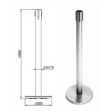 Стойка ограждения передвижная с ремнем Oxgard Стойка ограждения передвижная с ремнем (5 метров красный) (ВЗР2387.06)