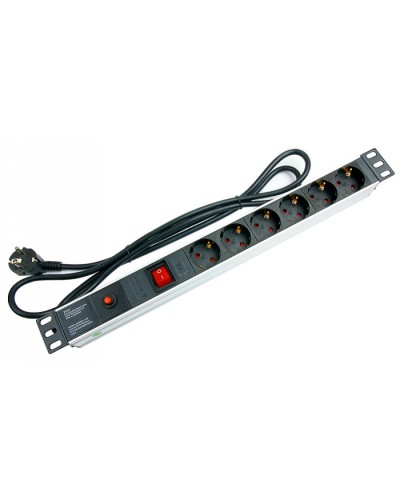 Блок на 6 розеток EU горизонтальный для 19 шкафов Cabeus PDU-6P-F-2EU в Березниках Блоки розеток Pintop.ru