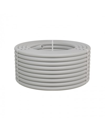 Труба ПНД-FRUF гофрир. тяжелая, с зондом, без галогена, трудногорючая, атмосферостойкая,цвет серый, диам. 25мм (50м) Экопласт (21125HFR-UF) в Березниках Труба гофрированная Pintop.ru