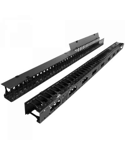 Вертикальные органайзеры с пласт пальцами 149 мм, 47U, черные TWT (TWT-CBB-DVO-47U/M) в Березниках Кабельные органайзеры Pintop.ru