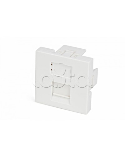 Вставка 45x45 (аналог Mosaic) для 1 модуля формата Keystone Jack, со шторкой Hyperline SIP2-1K-M45-45 в Березниках Модули Keystone Pintop.ru