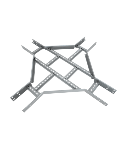 Х-разветвитель лестничный 80х100х1,2 мм Быстрый монтаж КМ-Профиль (LXDS80-100-1.2) в Березниках Аксессуары для лотков Pintop.ru
