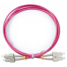 Шнур оптический duplex SC-SC 50/125 mm OM4 1м LSZH Cabeus FOP-50-OM4-SC-SC-1m