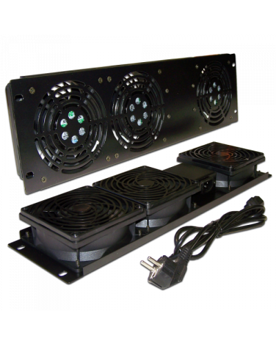 Блок 3-х вентиляторов 19 вертикальный, без термостата, 3U TWT (TWT-CB-FANV3-RACK) в Березниках Вентиляторные модули Pintop.ru