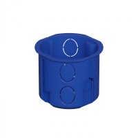 Коробка установочная D68x62мм межцентр. 71мм, IP20, цвет синий Экопласт (44658)